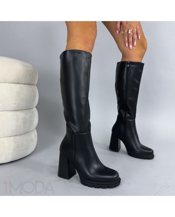 Čierne vysoké čižmy-323845-20