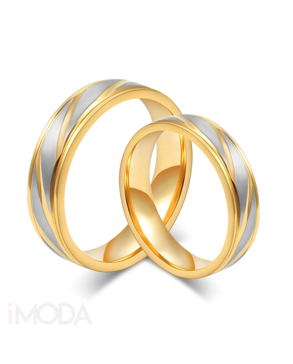 Pozlátená dámska obrúčka-163007-20