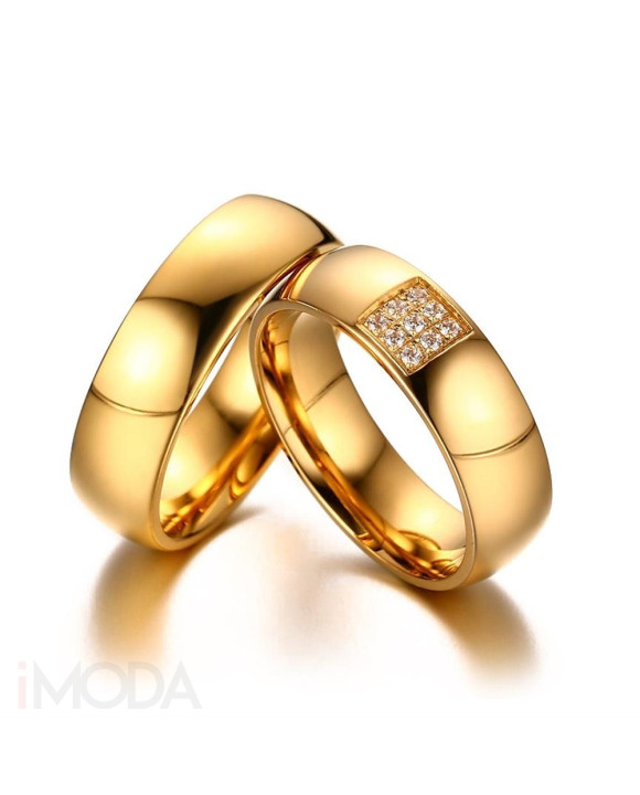 Pozlátená dámska obrúčka