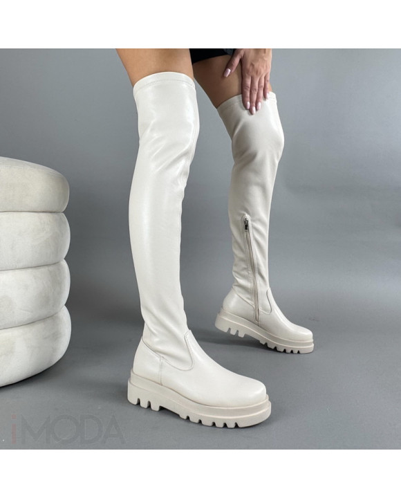 Béžové vysoké čižmy-323291-20
