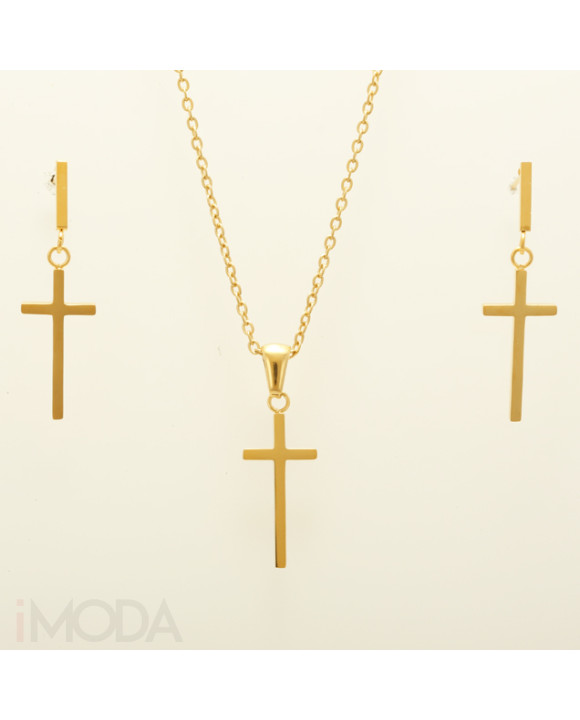 Dámska oceľová súprava s krížikom-272999-20