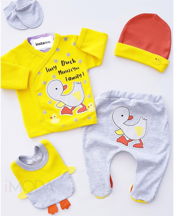 Žltá päťdielna bavlnená súprava-249052-20