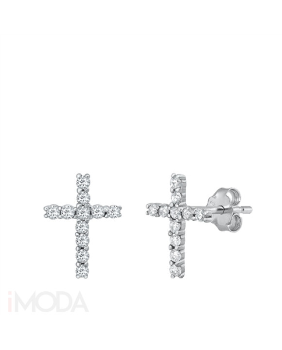 Strieborné náušnice krížik-292830-20