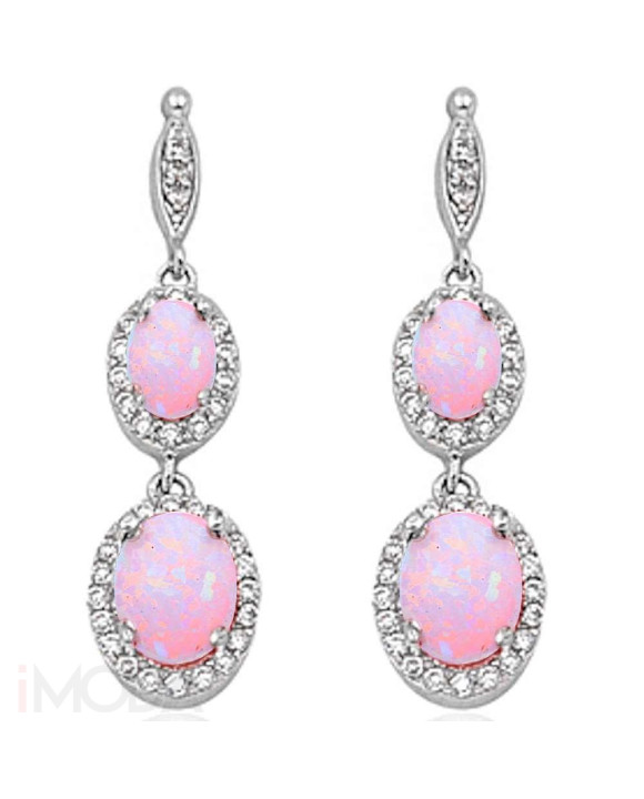 Dámske strieborné náušnice s opálom-234951-20