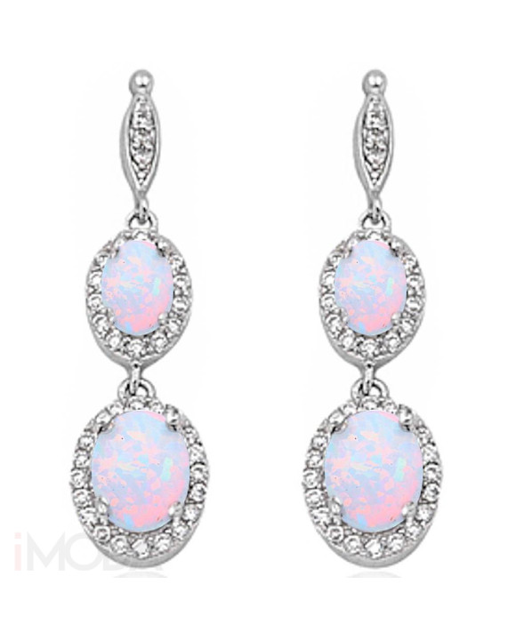Dámske strieborné náušnice s opálom-234944-20