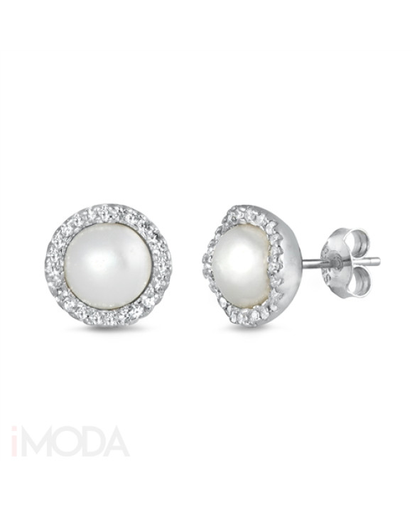 Strieborné náušnice perly-292925-20
