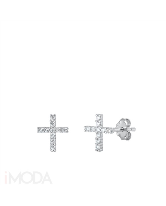 Strieborné náušnice krížik-292907-20