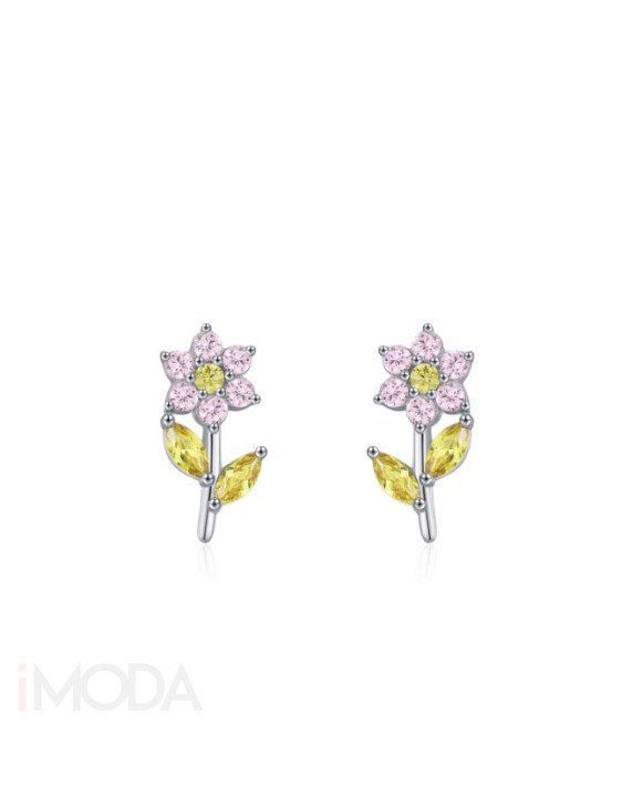 Strieborné náušnice Kvety-320869-20