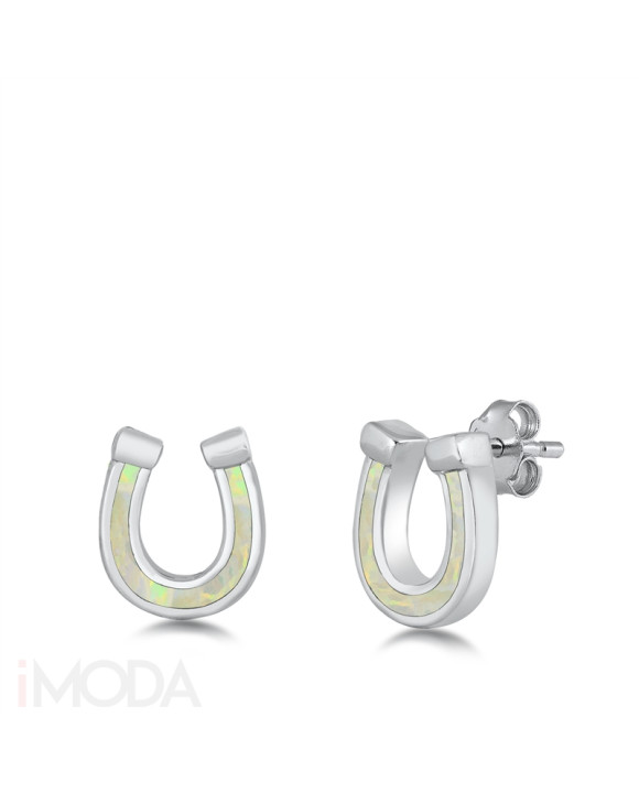 Strieborné náušnice podkova-292921-20