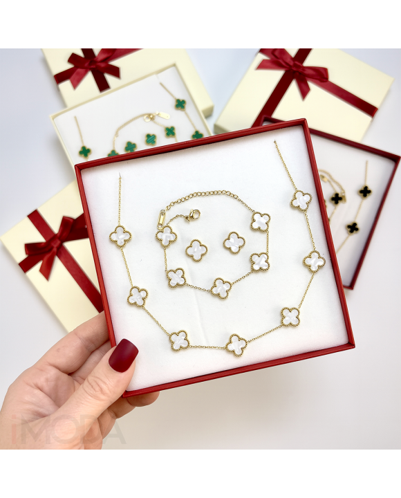 Dámska oceľová súprava s krabičkou Olivia-295608-20