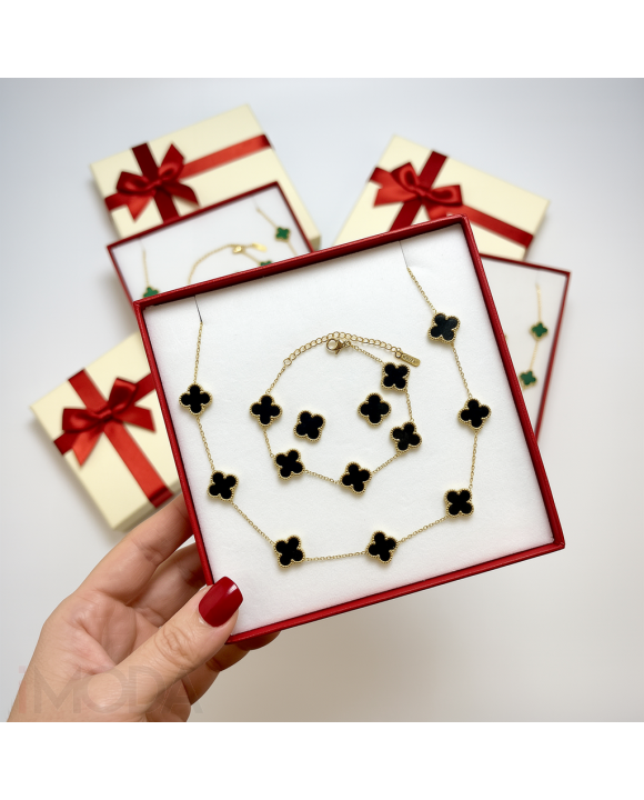 Dámska oceľová súprava s krabičkou Olivia-295609-20