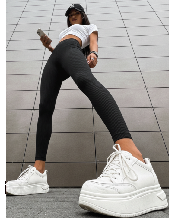 Čierne vrúbkované legíny-325503-20