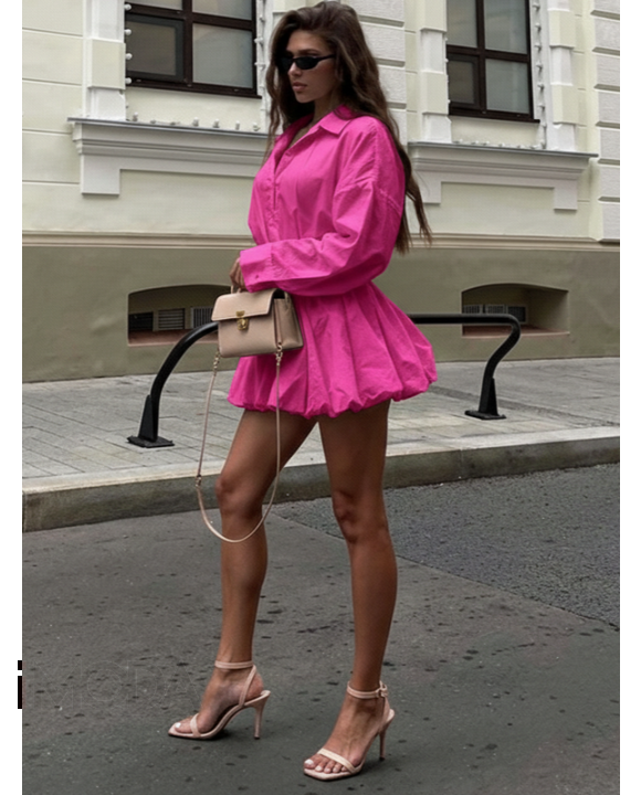 Ružové puffy šaty-325765-20