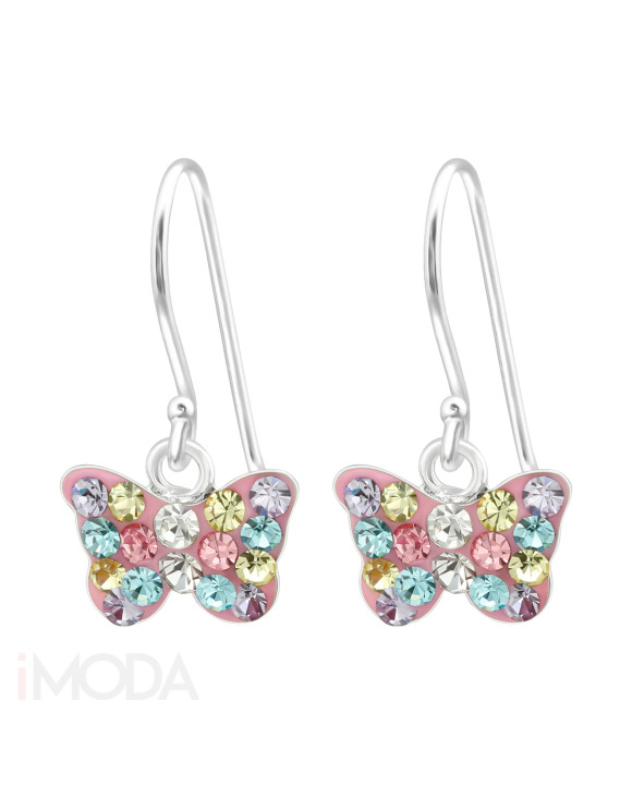 Strieborné náušnice motýľ-313573-20