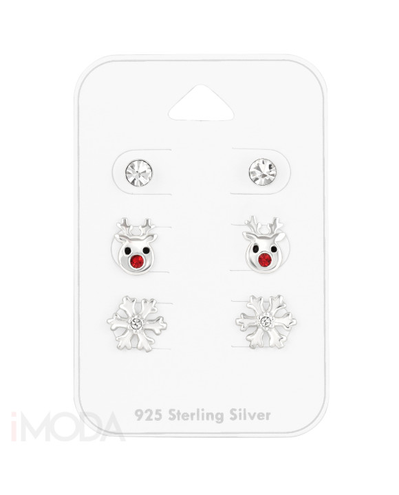 Set strieborných náušníc Vianoce-294823-20