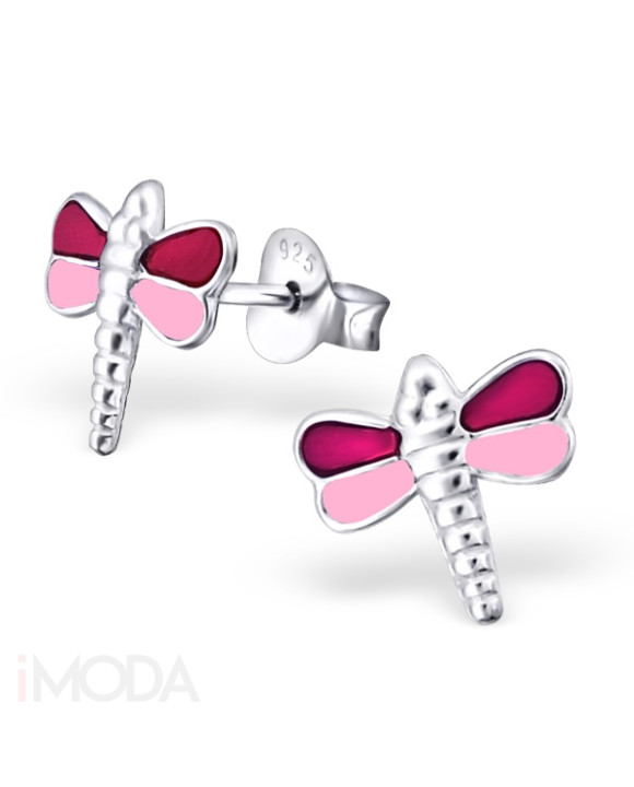 Detské strieborné náušnice Vážka