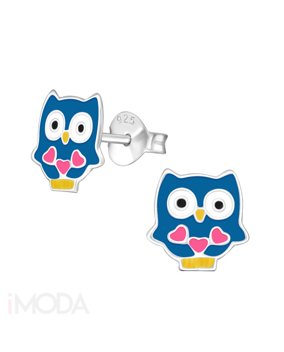 Strieborné náušnice sova-313511-20