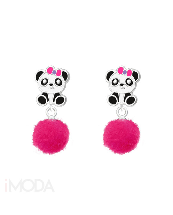 Detské strieborné náušnice panda-232079-20