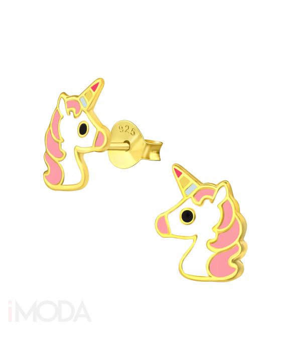Strieborné náušnice jednorožec-294600-20