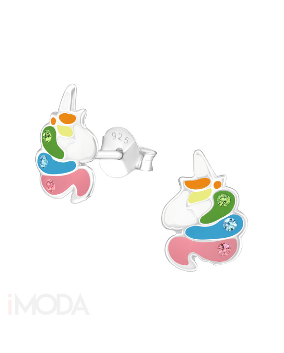 Detské strieborné náušnice jednorožec-232012-20