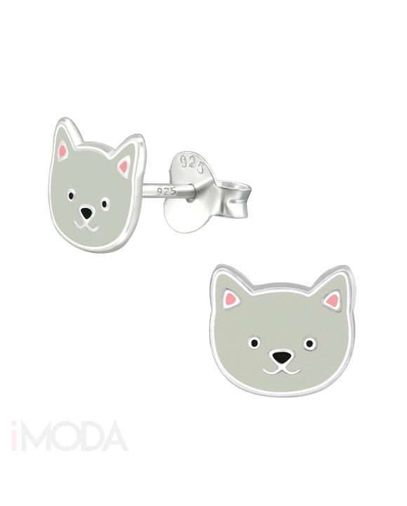Strieborné náušnice mačka-294566-20