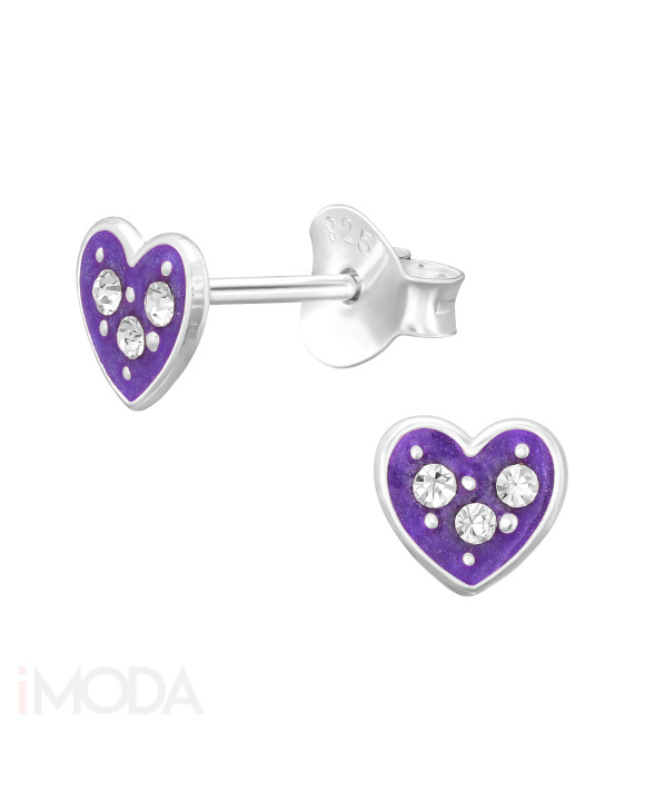 Strieborné náušnice srdce-294625-20