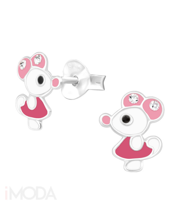 Strieborné náušnice myška-313522-20