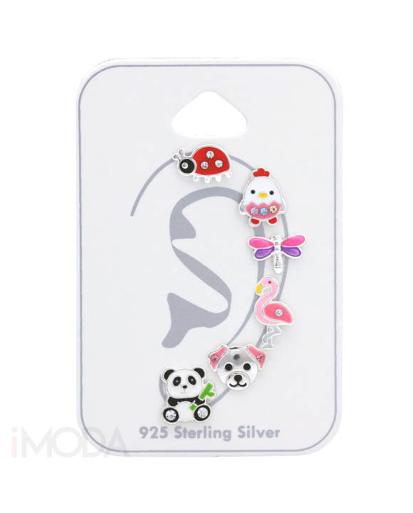 Set strieborných náušníc mix zvieratka-294781-20