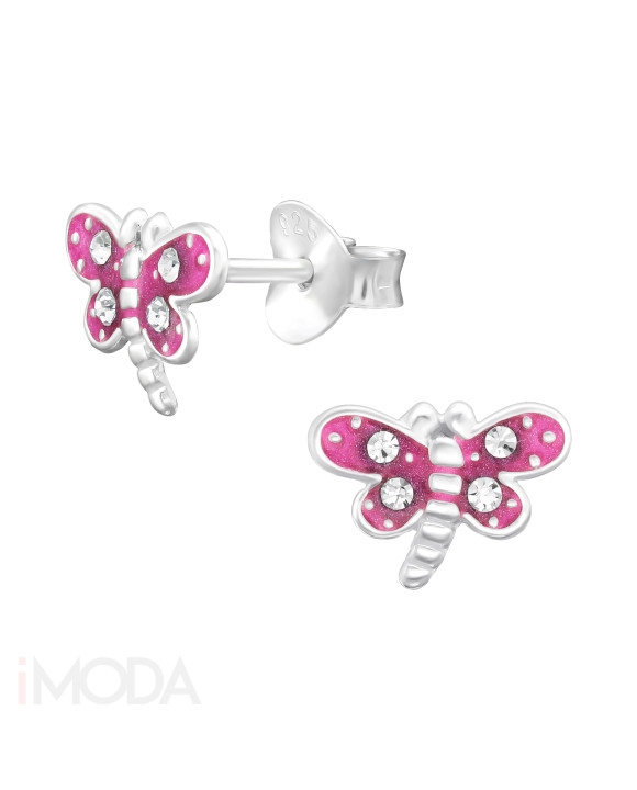 Strieborné náušnice vážka-294624-20