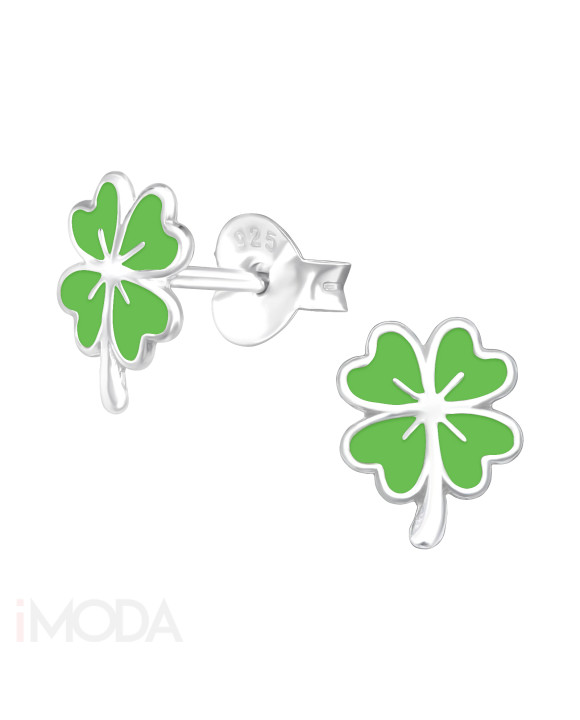 Strieborné náušnice štvorlístok-294607-20