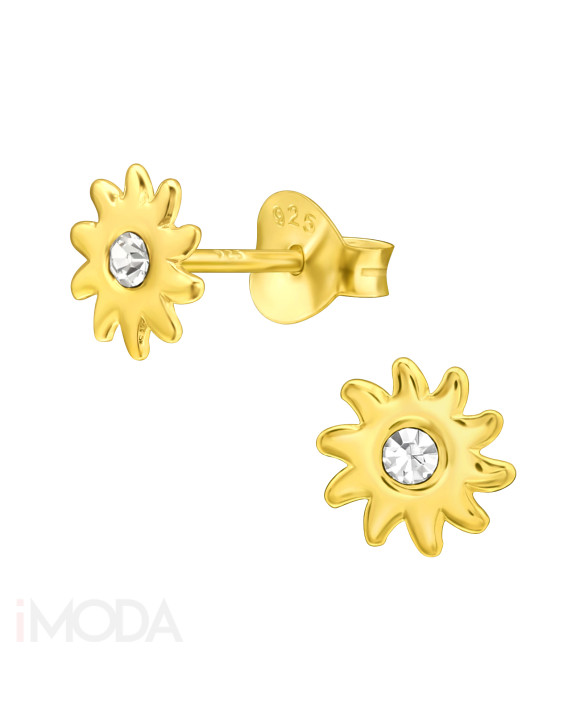 Strieborné pozlátené náušnice slnko-271639-20