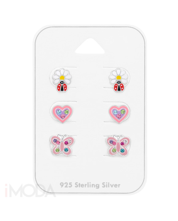 Set strieborných náušníc mix-294804-20