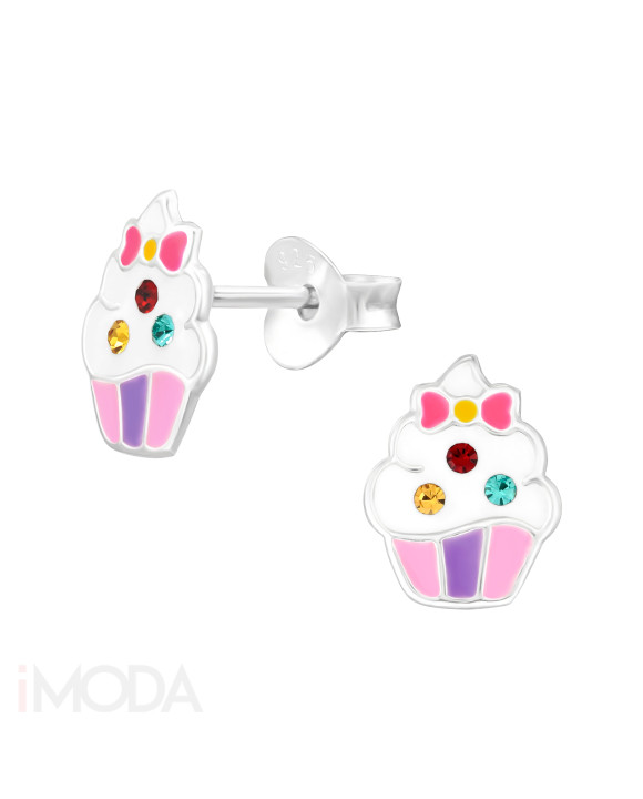 Strieborné náušnice muffin-294637-20