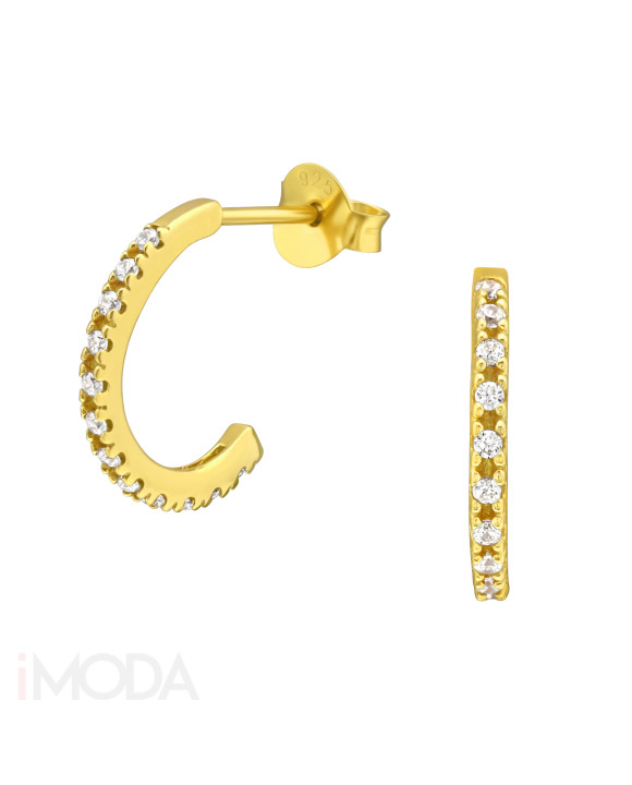 Strieborné pozlátené náušnice-271689-20