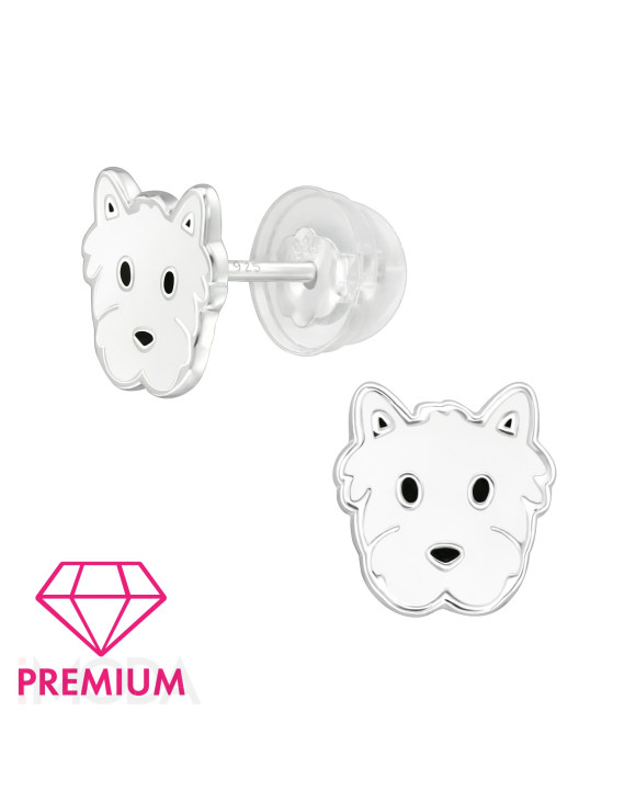 Strieborné náušnice psík-271546-20