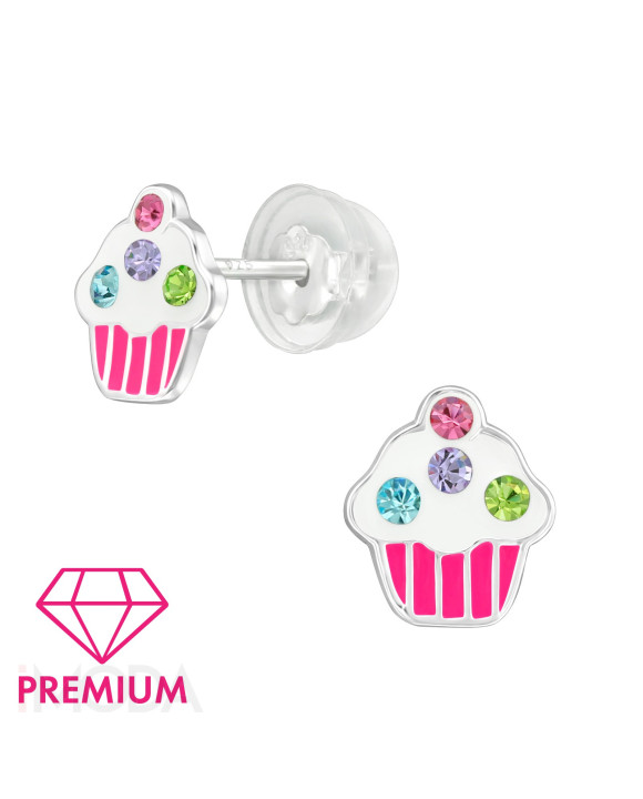 Strieborné náušnice muffin-271555-20