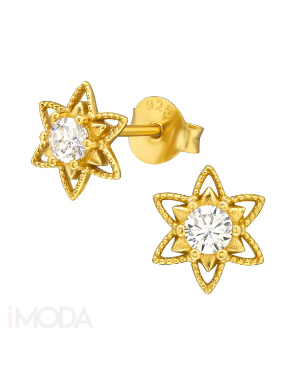 Strieborné pozlátené náušnice-271700-20