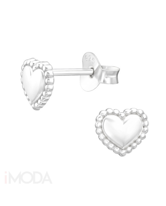 Strieborné náušnice srdce-271707-20