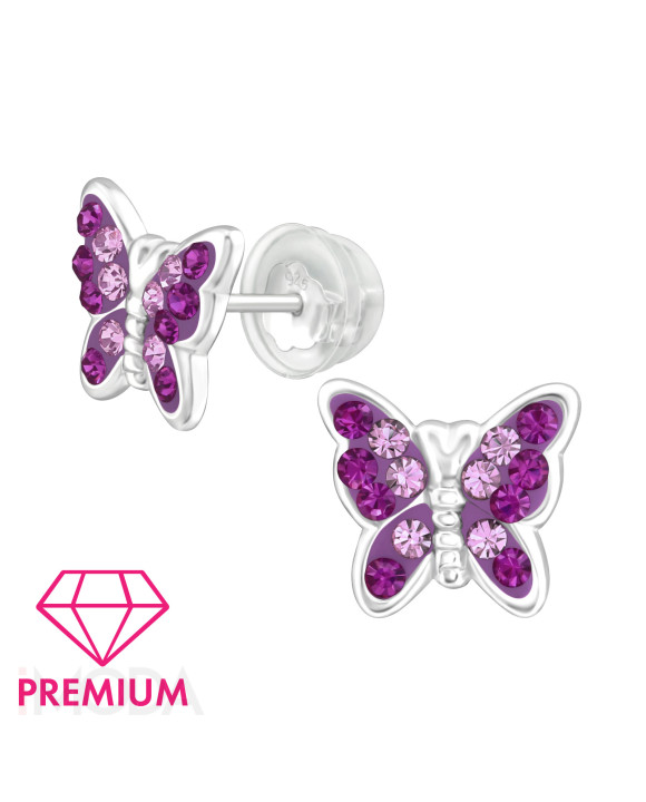 Strieborné náušnice MOTÝĽ-294534-20
