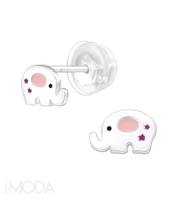 Detské strieborné náušnice sloník-222646-20