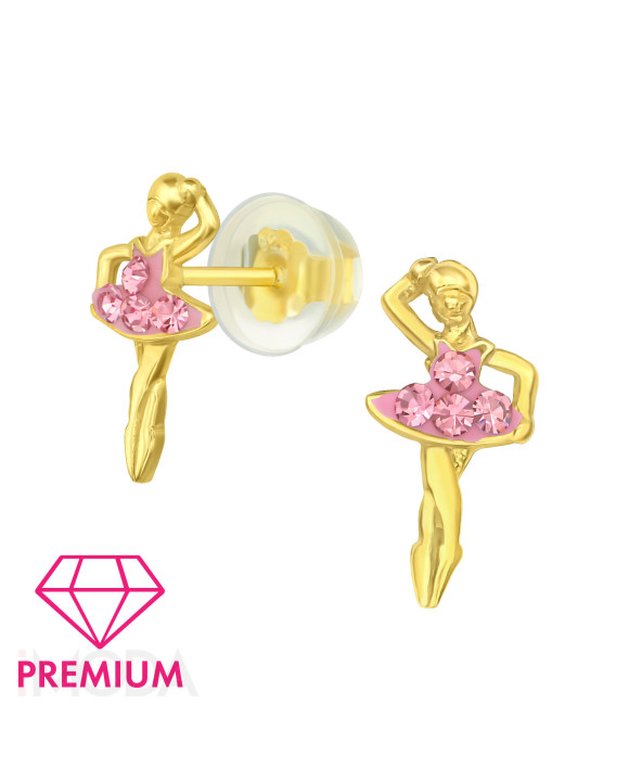 Strieborné náušnice BALERÍNA-294542-20