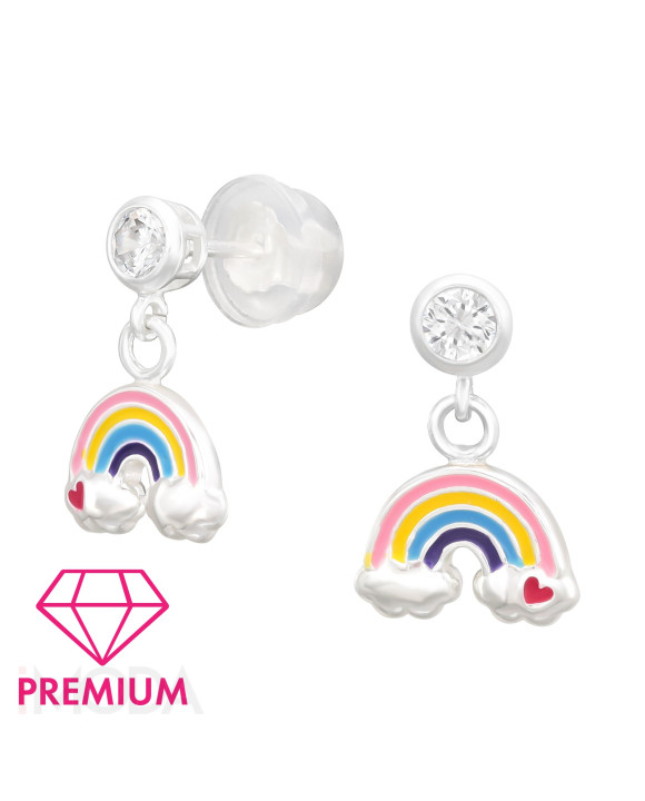 Strieborné náušnice dúha-271563-20