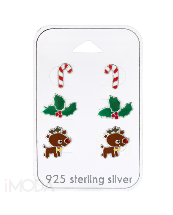 Set strieborných náušníc Vianoce-294811-20