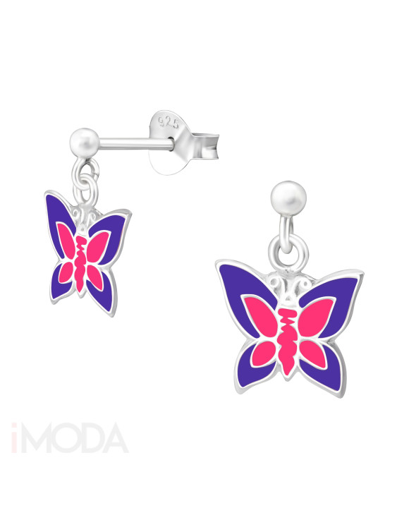 Detské strieborné náušnice motýlik-232165-20