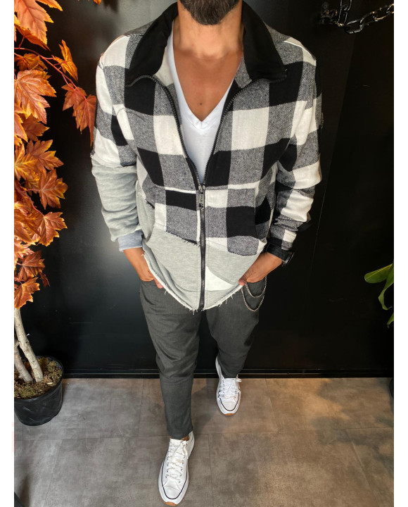 Čierno-sivá vrchná košeľa-253564-20