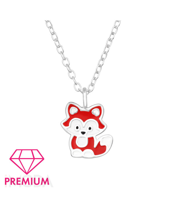 Detský strieborný náhrdelník líška-294713-20