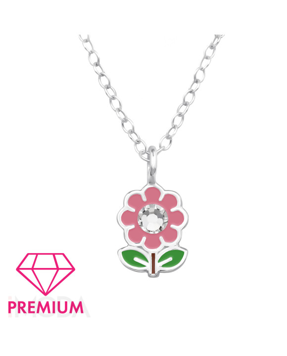 Strieborný náhrdelník kvietok-313473-20