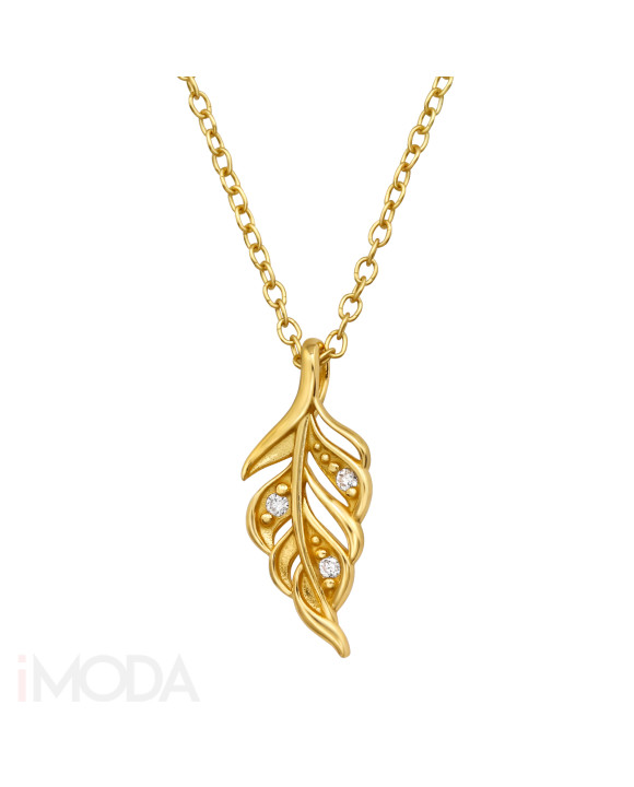 Strieborný náhrdelník list-313656-20