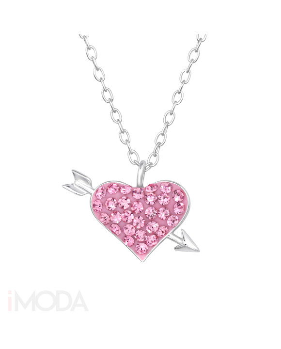 Strieborný náhrdelník srdce-313466-20