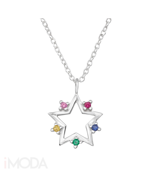 Strieborný náhrdelník Vianočná hviezda-313445-20